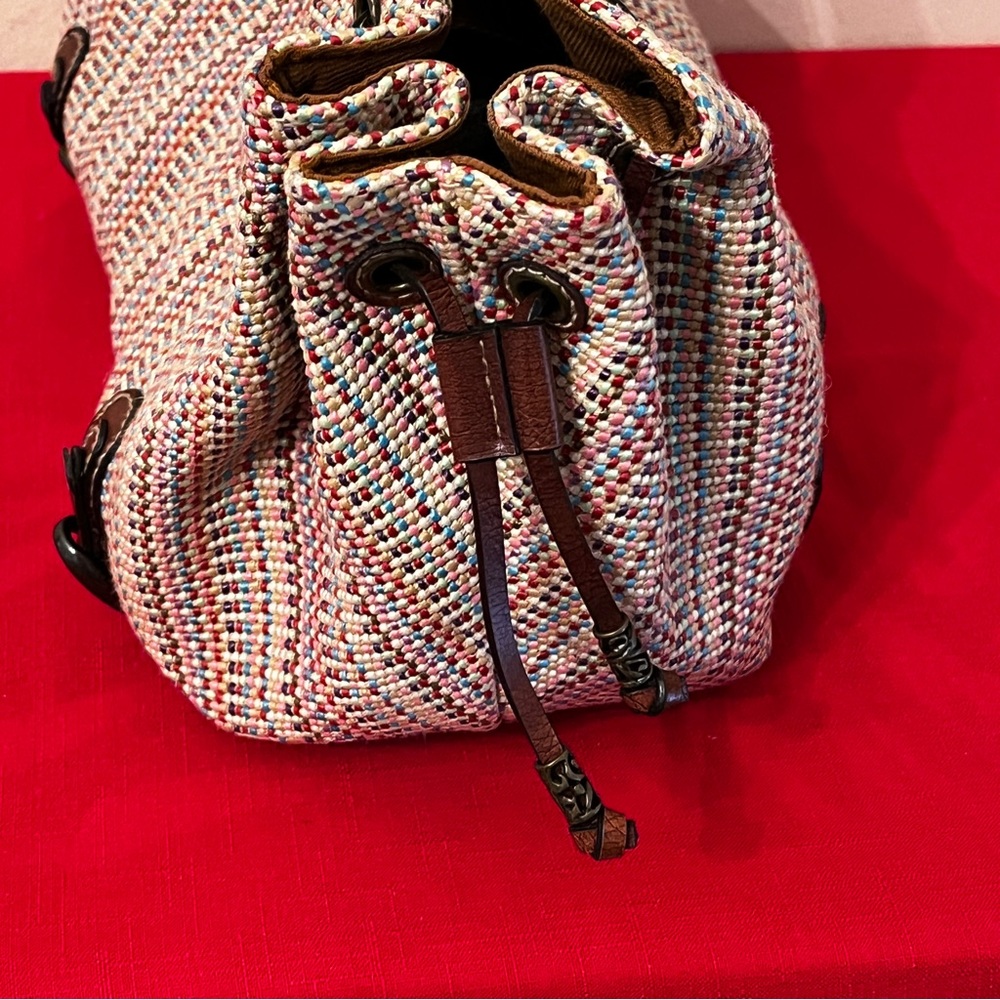 Fossil Cierra Wooden Ring Handle Multi Satchel - image 3